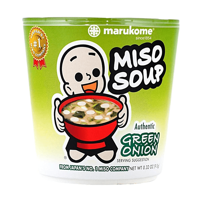 FD Cup Miso Soup, Authentic Green Onion Flavor, 0.32 oz 【Quick Japanese Instant Soup】【Japan's No.1 Miso Company】