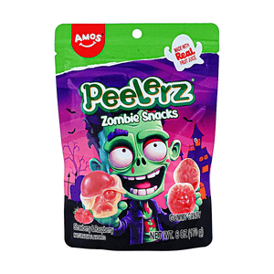 Peelerz 구미 좀비 스낵 6.0oz【진짜 과일 주스】【딸기 & 라즈베리 맛】