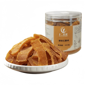 【中国直邮】 十二拾光 湖南长沙特产金桔红薯干红薯片软糯香甜300g*1瓶