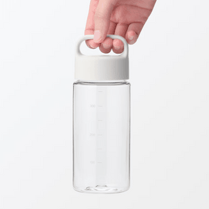 日本 MUJI無印良品 便攜式水瓶帶刻度 白色 約350ml