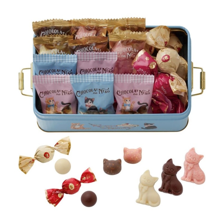 Morozoff Chocolate Cat Figurines Artisan Gift Box of 17 - Yami.com