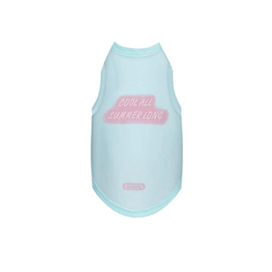 [중국 직배송] 터치독 강아지 자외선 차단 슈트 (도파민 함유 강아지용 자외선 차단 슈트), 프린트, 스카이 블루, 사이즈 M