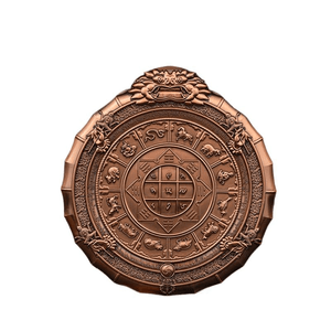 Tibetan Flag Potala Palace Red Copper Nine Palaces Bagua Metal Door Sticked With Magnetic Attraction 147 * 137mm