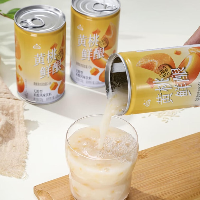 Yellow Peach Fresh Brew,Non-Alcoholic Rice Wine Flavored Beverage, 11.3 oz 4