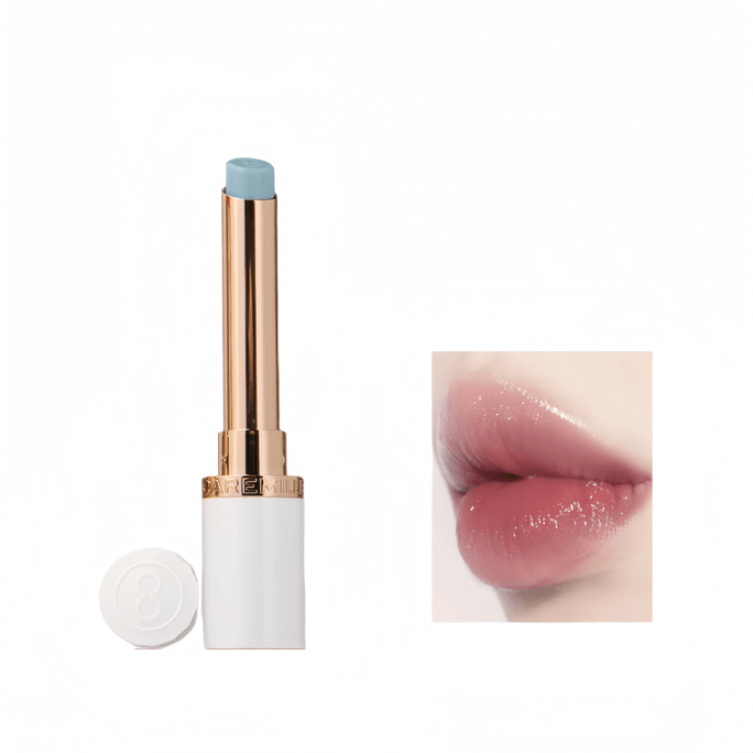 【中国直邮】 珂曼 精油变色唇膏口红 升级版 保湿滋润 #限定 冰透口蓝  2g