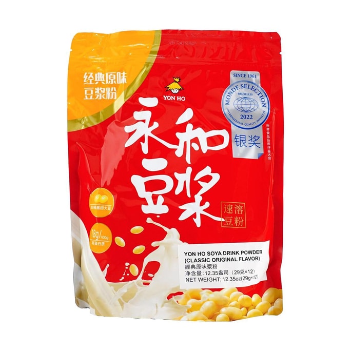 永和豆漿 經典原味豆漿粉 非基因改造大豆 12包入 350g