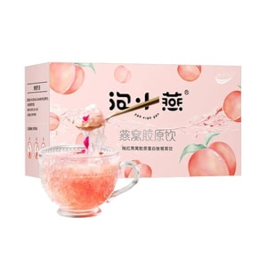 【香港直邮】 泡小燕 燕窝胶原蛋白肽 15g*6袋/盒 蜜桃玫瑰冻干冲泡