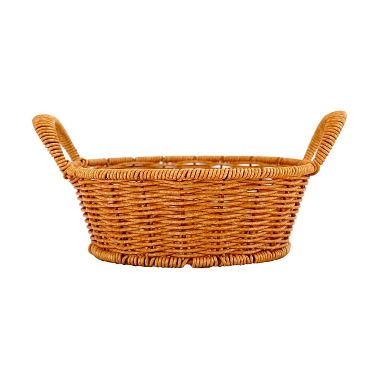 라탄 느낌의 과일 보관 바구니, 중간 크기의 원형 주방 정리함 3