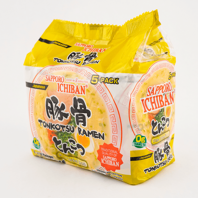 日本SAPPORO ICHIBAN 豚骨风味拉面 日式方便面 5包入 520g 3