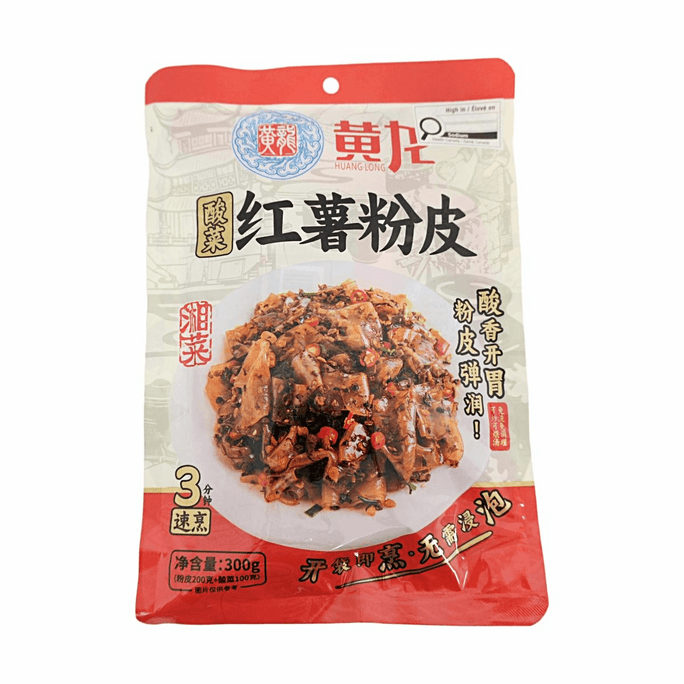 越南黄龙 酸菜红薯粉皮 300g【酸香开胃】【无需浸泡】【Q弹爽滑】