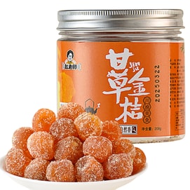 Licorice Dried Kumquats Throat-soothing Preserved Fruit Snack 208g/Can