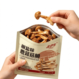 麦伊华 开袋即食鹿茸菇脆原味椒盐味酥脆美味解馋追剧休闲零食26g*1袋