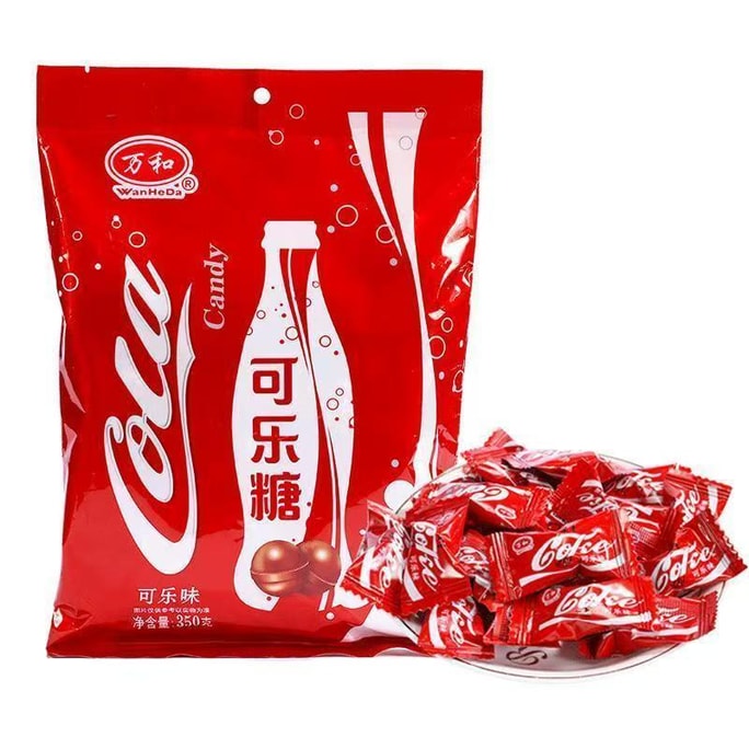 【中国直邮】 万和 可口可乐糖 1袋 350g 约120颗
