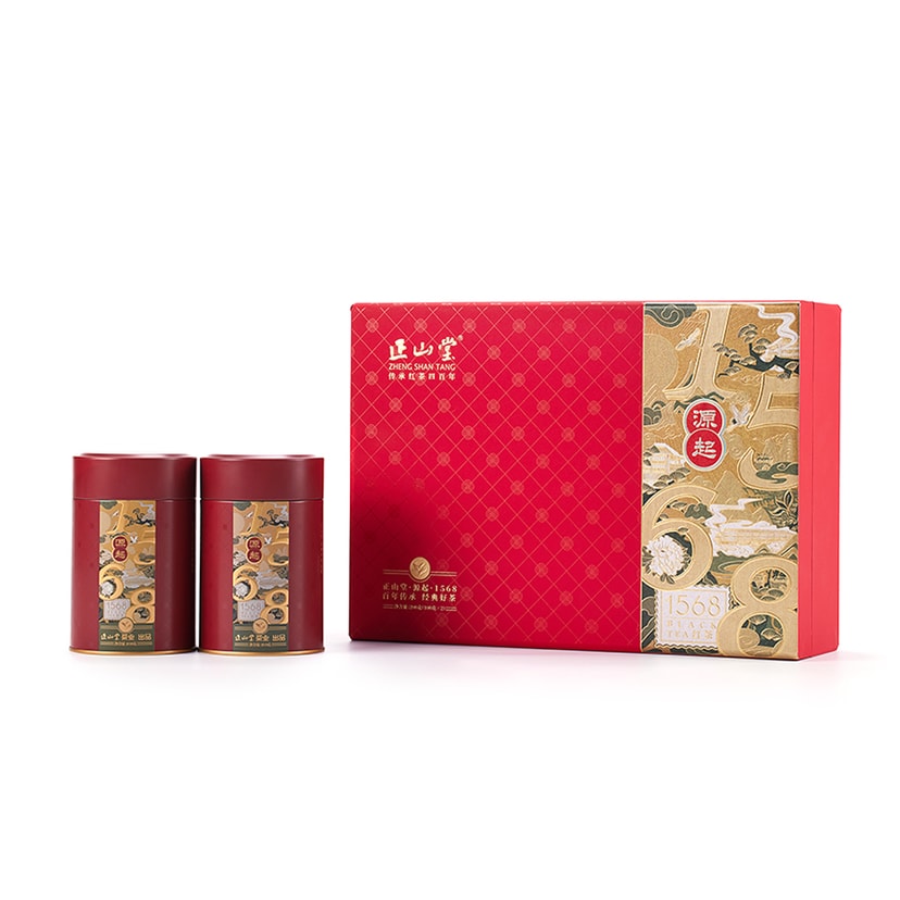 Zheng Shan Tang 1568 Top Grade Non-Smoked Lapsang Souchong Black Tea Gift Box 100g *2Tin