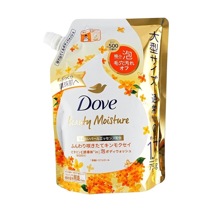 日本DOVE多芬 美肌桂花泡沫沐浴露 金桂香 超大补充装 750g 保湿毛孔护理 缓解干燥 净透肌肤 干性肌肤护理
