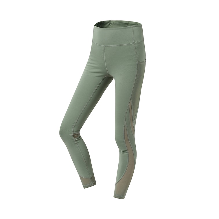 暴走的萝莉 拼接网纱健身裤女夏季 弹力紧身提臀瑜伽跑步运动长裤/灰色#/M 6