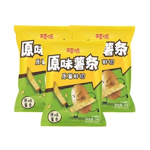 바이차오웨이 오리지널 맛 감자튀김 30g*3봉지 [알뜰 공유 팩] 갓 썰어 바삭하고 맛있는 감자튀김으로, TV 시청이나 게임 중 사무실에서 간식으로 즐기기 좋으며, 아이들이 함께 나눠 먹기에도 좋은 인기 간식입니다. 오리지널 맛 감자칩입니다.