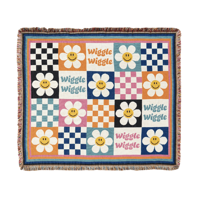 Stylish Floral-Designed Square Area Rug with Geometric Pattern
