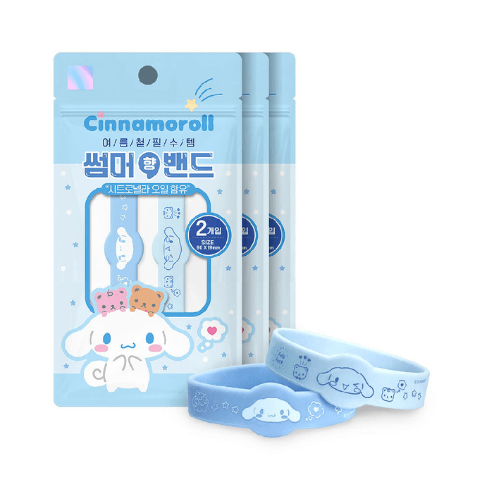韩国ATEX Cinnamoroll Sanrio Character 驱蚊腕带2p x 3