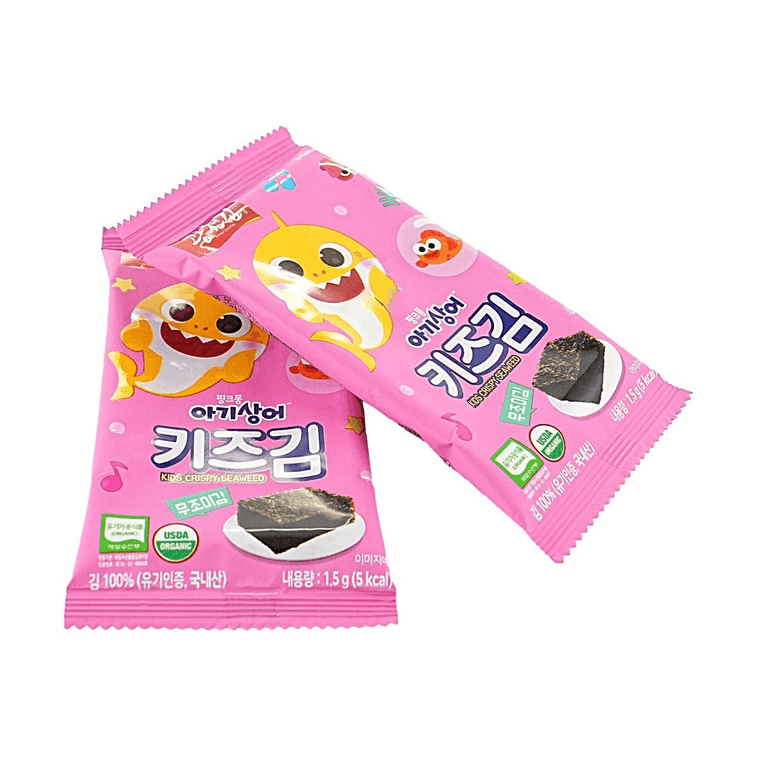 Baby Shark Organic Kids Crispy Non-Seasoned Seaweed Mini 10 Pack, 0.53 oz 11