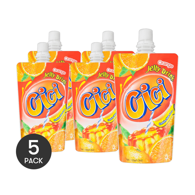 喜之郎 CICI 果凍爽添加果汁椰果粒 香橙口味 150g *5【5份超值裝】