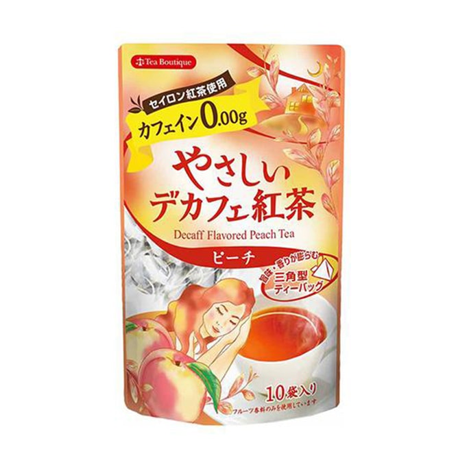 【日本直送】ティーブティック カフェインレス紅茶 ホワイトピーチ 10袋