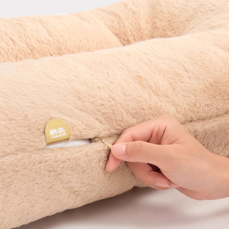 저스트 칠 베어 허그 시리즈, 수면 자세 지지 베개, 베어 허그 베개, 회갈색, 115x48cm 11