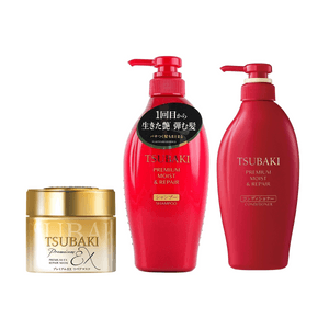 Masque capillaire réparation premium multi-effets 180g×1 + Shampoing hydratant ultime 450ml×1 + Après-shampoing hydratant ultime 450ml×1【3 Packs】