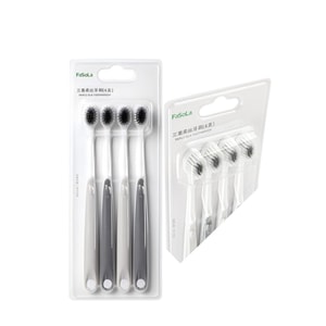 【4-Piece Stocking Up】Toothbrushes Triple Soft Bristle Toothbrushes Family Pack Couple Set Wide Head Fine Soft Bristles