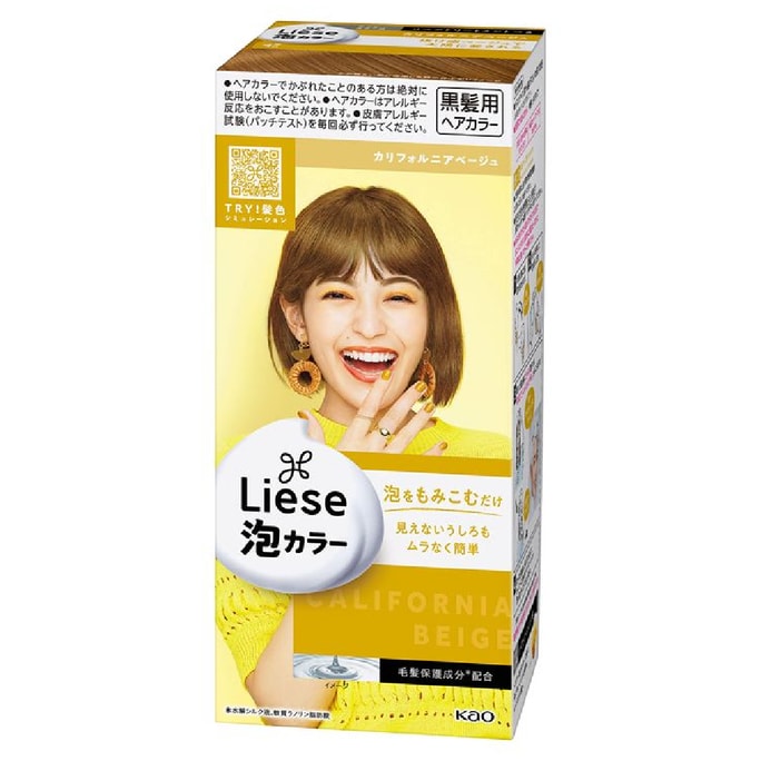 日本 KAO花王 泡沫染发膏 加州米色 1盒 100ml