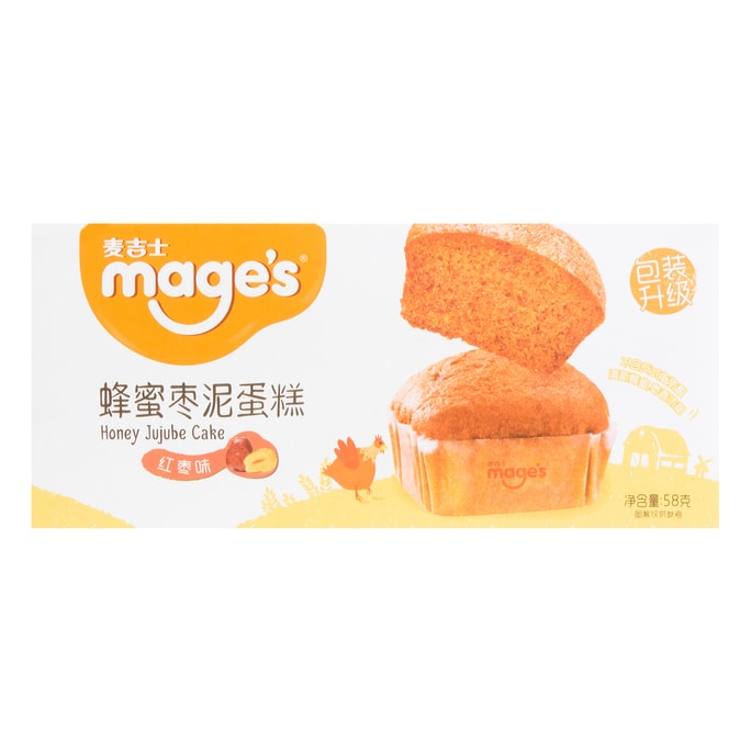 麦吉士 蜂蜜枣泥蛋糕 红枣味 58g【早餐面包】