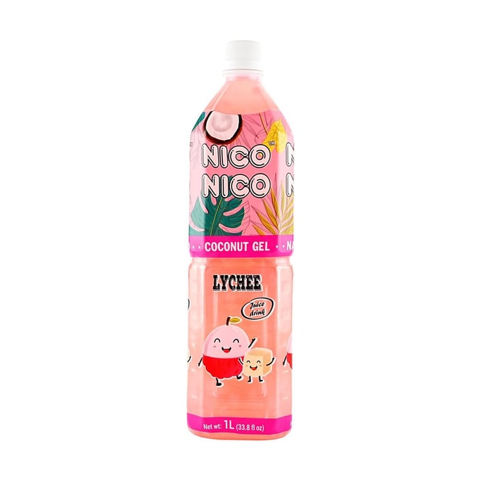 30% Lychee Juice Drink with Nata de Coco ,33.8 fl oz
