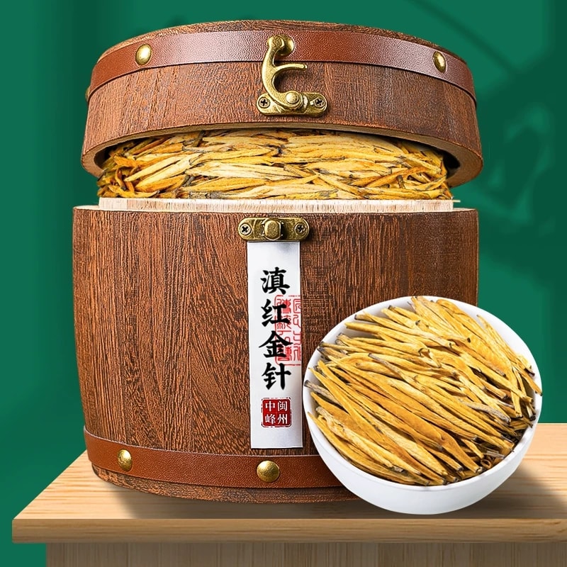 【中国直邮】 中闽峰州 滇红大金针茶叶云南凤庆滇红茶特级浓香型250g