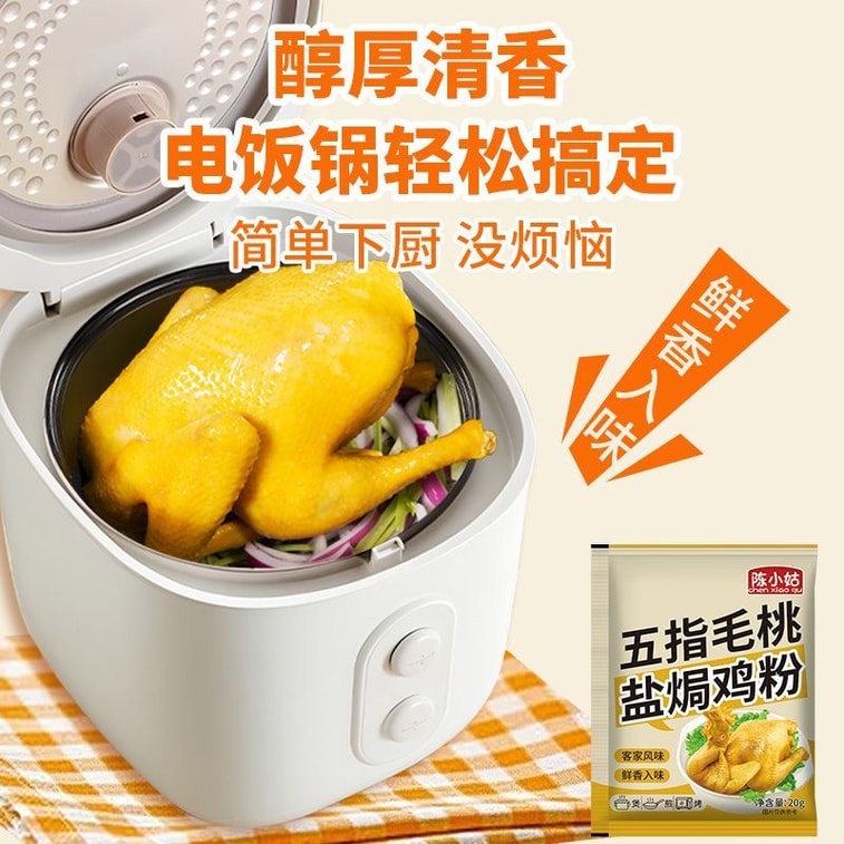 陈小姑 五指毛桃盐焗鸡粉 20g*3袋 盐焗鸡调味料 焗粉 4