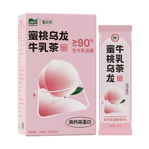 哈納斯乳業 蜜桃烏龍乳茶 鮮奶奶茶 5包入 100g【配料乾淨0蔗糖】【高鈣高蛋白】