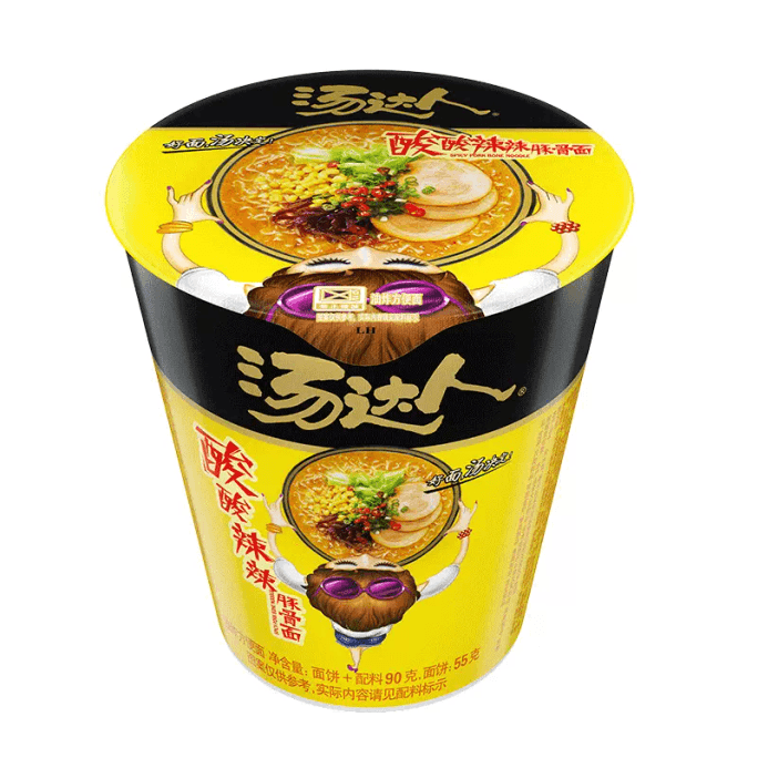 Tongyi Tongda instant noodles sour and spicy and sour tonkotsu ramen 90g*1 cup
