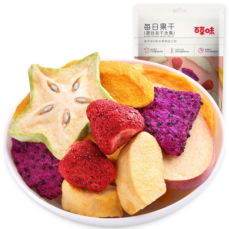 remium FD Freeze-Dried Fruit Mix 30g - 6 Varieties: Mango Strawberry, Apple, Peach, Dragon Fruit, Perfectly Balanced, Ideal for Snacking & Tea Brewing 4