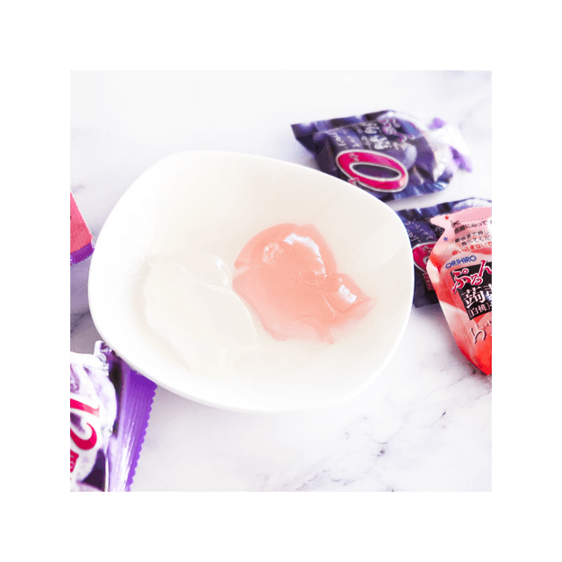 商品详情 - 日本ORIHIRO 低卡高纤蒟蒻桃果冻 桃子口味+葡萄口味 20g*12 - image 2