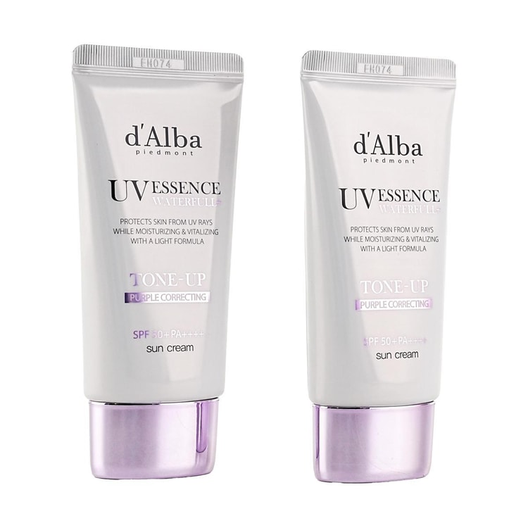 d'Alba UV Essence Waterfull+ Sunscreen, Purple Correcting Tone-Up