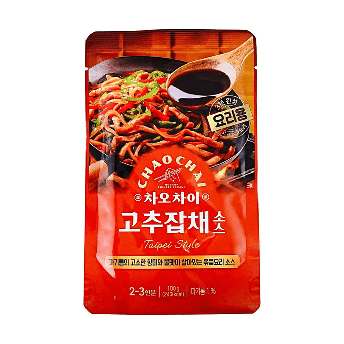 Japchae Pepper Sauce, 3.52oz【Korean Japchae Flavor Stir-Fry Sauce】【Taipei Flavor】