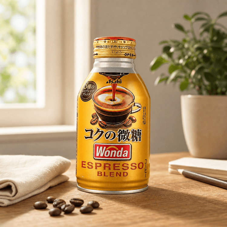 ミジュータ ASAHI Wonda Koku No Bitou Espresso Blend Premium Canned Coffee
