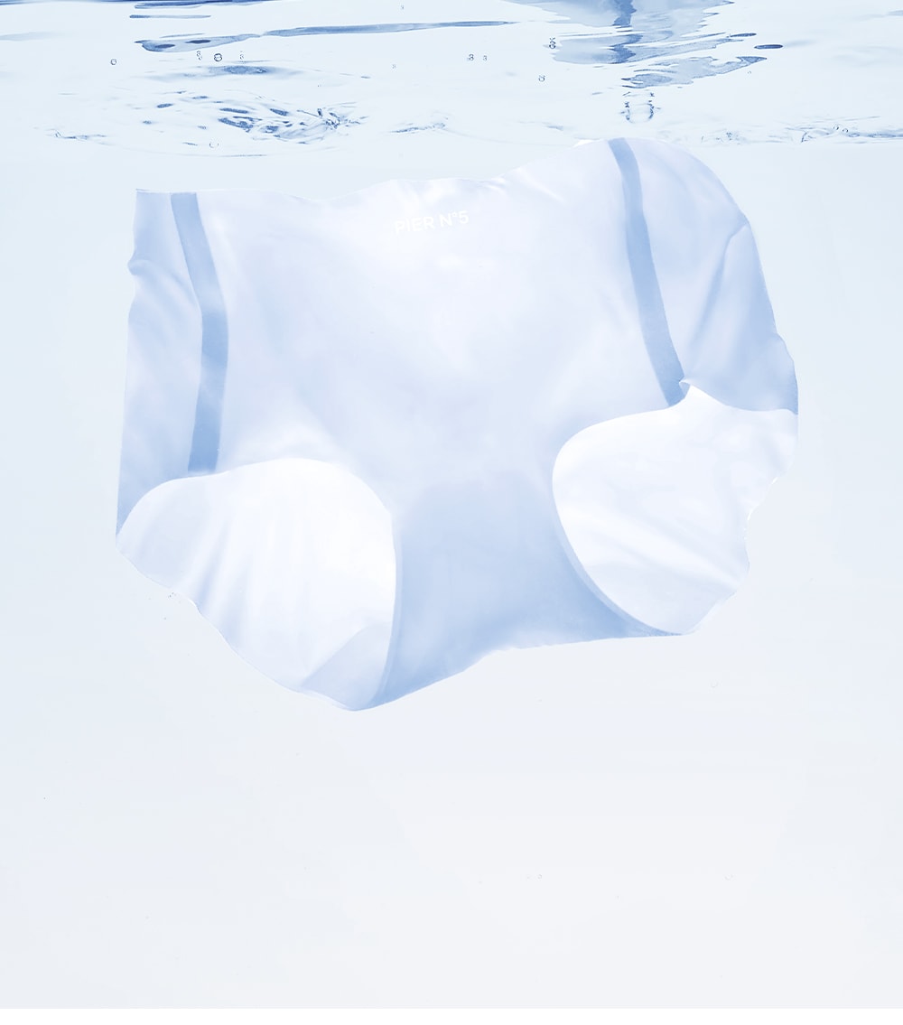 【中国直邮】 草本初色 无痕内裤 冰丝面料 中腰三角裤 3条装 香草白+米肤+嫩绿色 M