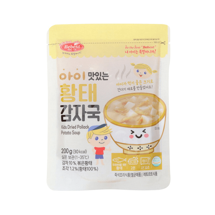 韩国Bebest 美味的明太鱼土豆汤 200g (儿童小菜 幼儿食品)