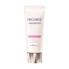 COSME サンシェルター トーンアップ CC UVプライマー - コラーゲン、海藻エキス、白クラゲエキス配合のベース・ド・タンUV -