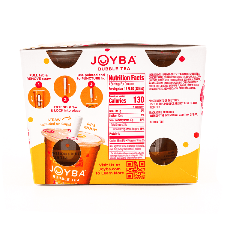 JOYBA BUBBLE TEA MANGO PASSION 4P 3
