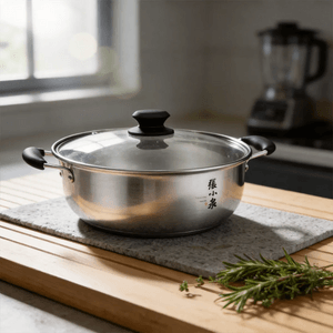Stainless Steel Dual-Sided Hot Pot Shabu, 11.8 inch
