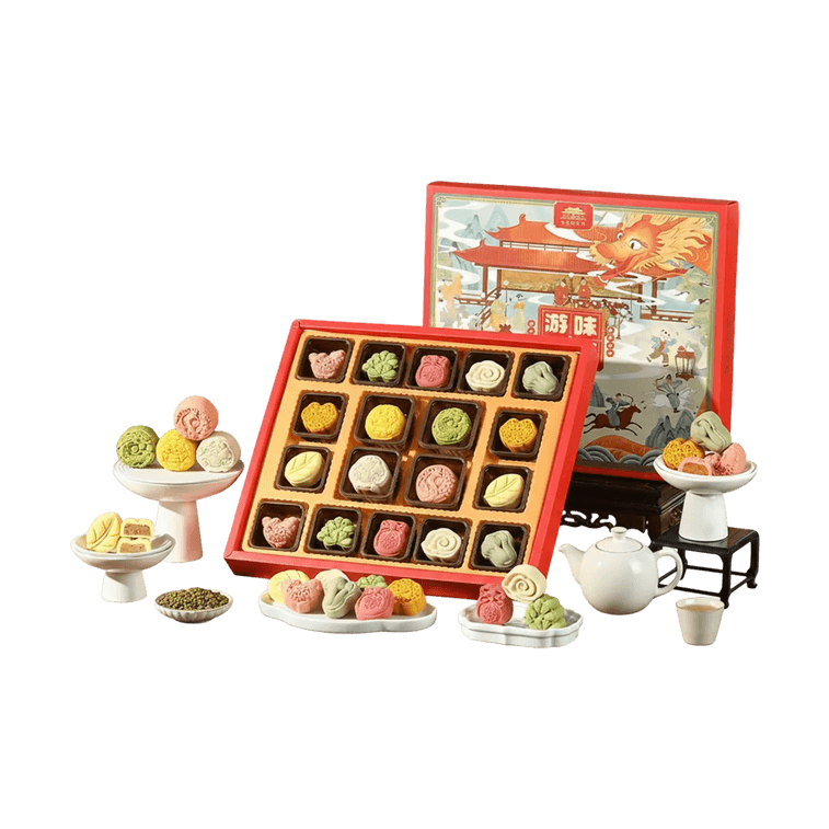 Xi'an Museum Collaboration Tang Dynasty Imperial Pastry Gift Box,11flavors 18pieces 21.87 oz 4