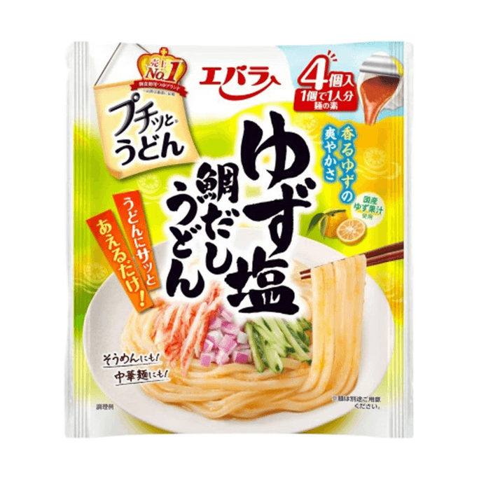 【日本直送】 日本 EBARA FOODS Ebara 荏原 麺つゆ 柚子塩鱈子味 4個入り