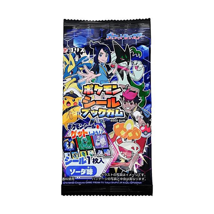 ポケモンコラボ ソーダ味ガム 0.12 oz 【ポケモンシール付き】