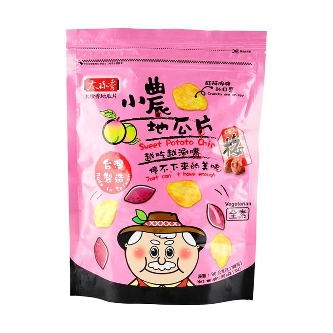 台湾太珍香 小农地瓜片 红薯干脆片 梅子口味 90g